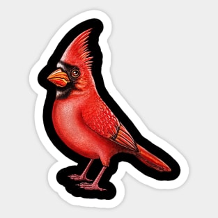 Red Cardinal bird cute cardinal cardinal lover Sticker